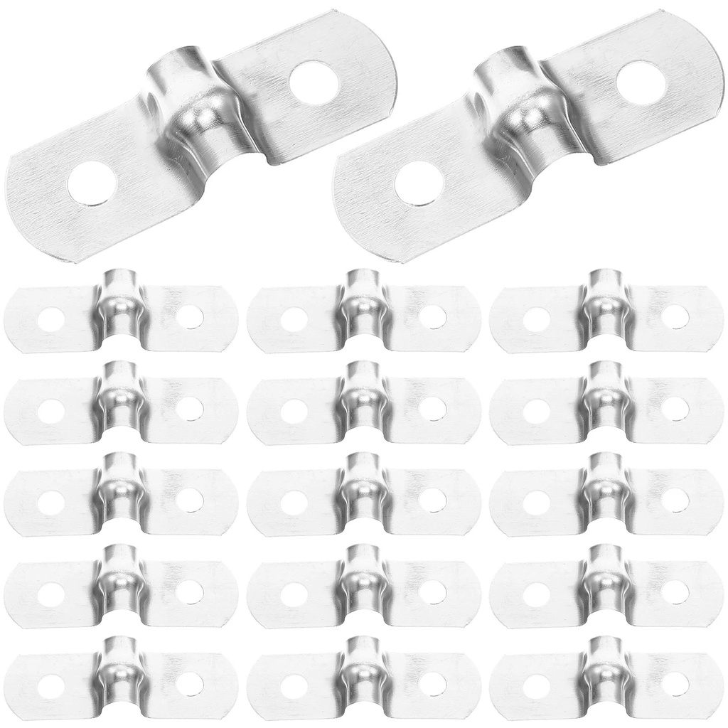 100Pcs Pipe Clamp U Bracket Stainless Steel Pipe Holder Tube Clamp Mounting Bracket