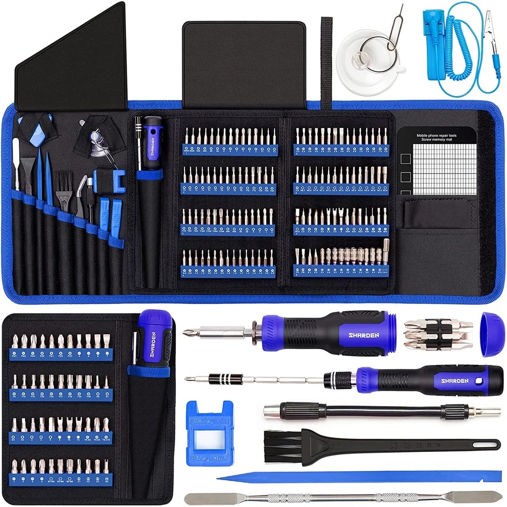 Humwam 191 in 1 Precision Screwdrivers Sets, Magnetic 1/4 Inch Nut Driver Set, Multi Repair Tool Kits for Iphone, Electronics, Computer, Tablet , Xbox, Playstation, Household, Nintendo
