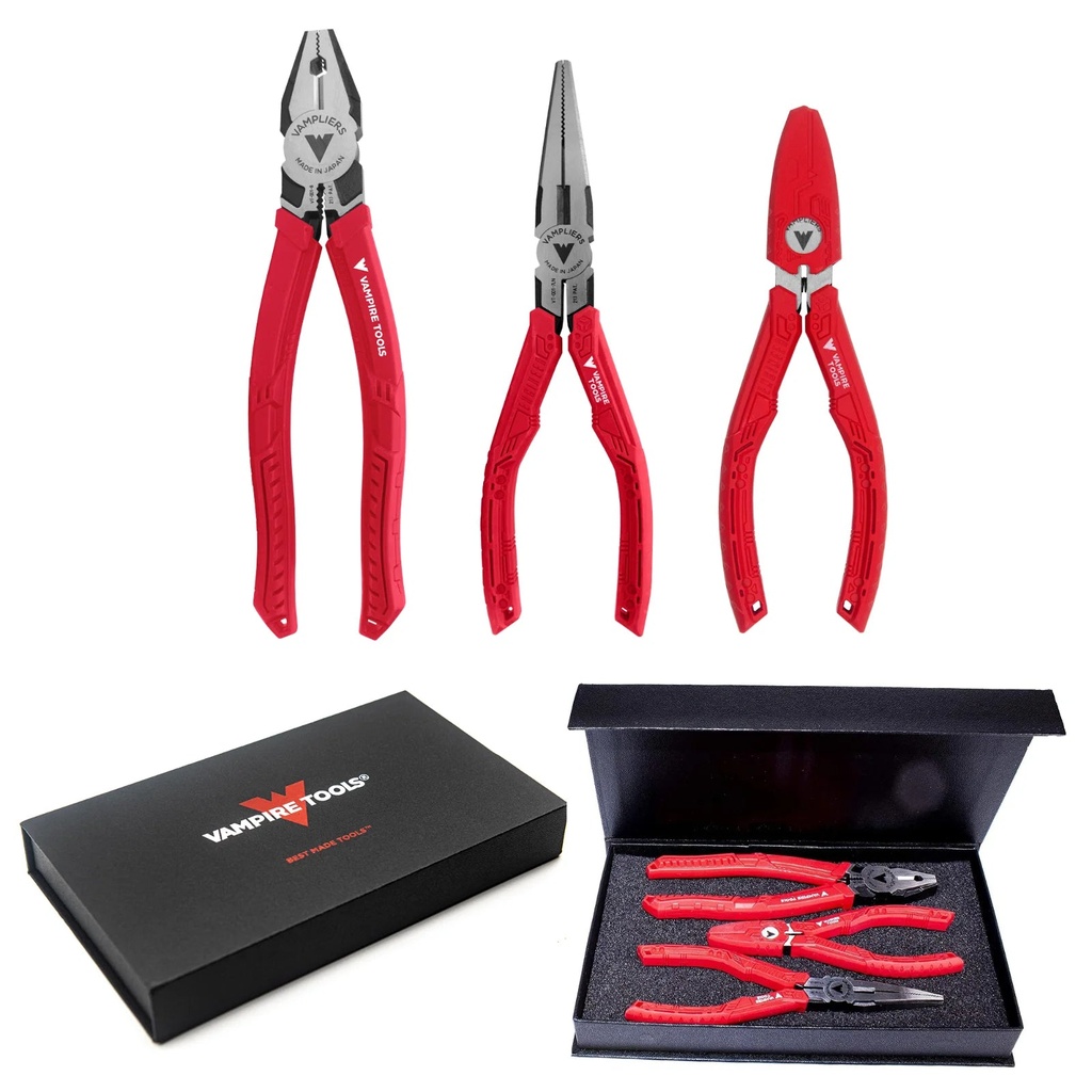 Vampliers VT-001-S3FGS 3-Piece Screw Extractor Pliers Tools Gift Set, Stripped Screw Removal Tool