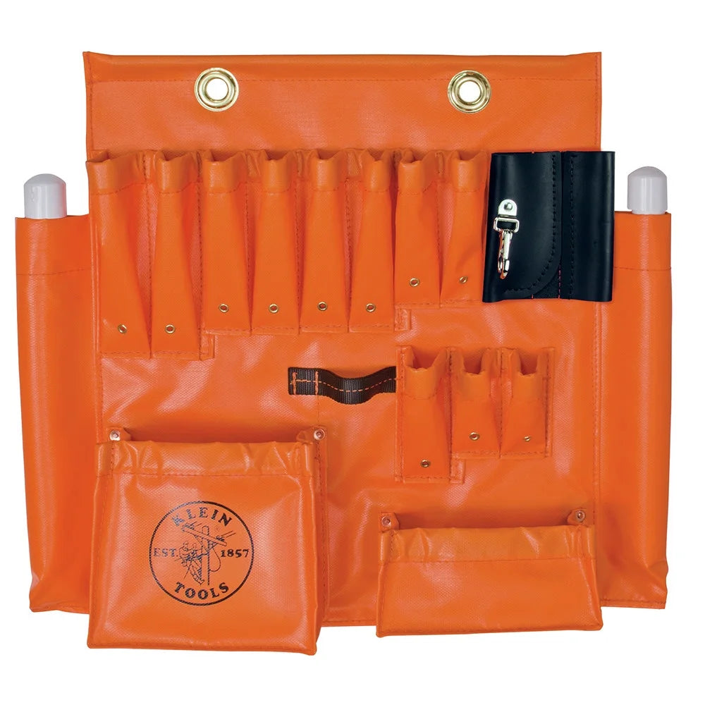 Klein Tools 51829 10 Handtool Pockets Aerial Apron - Orange