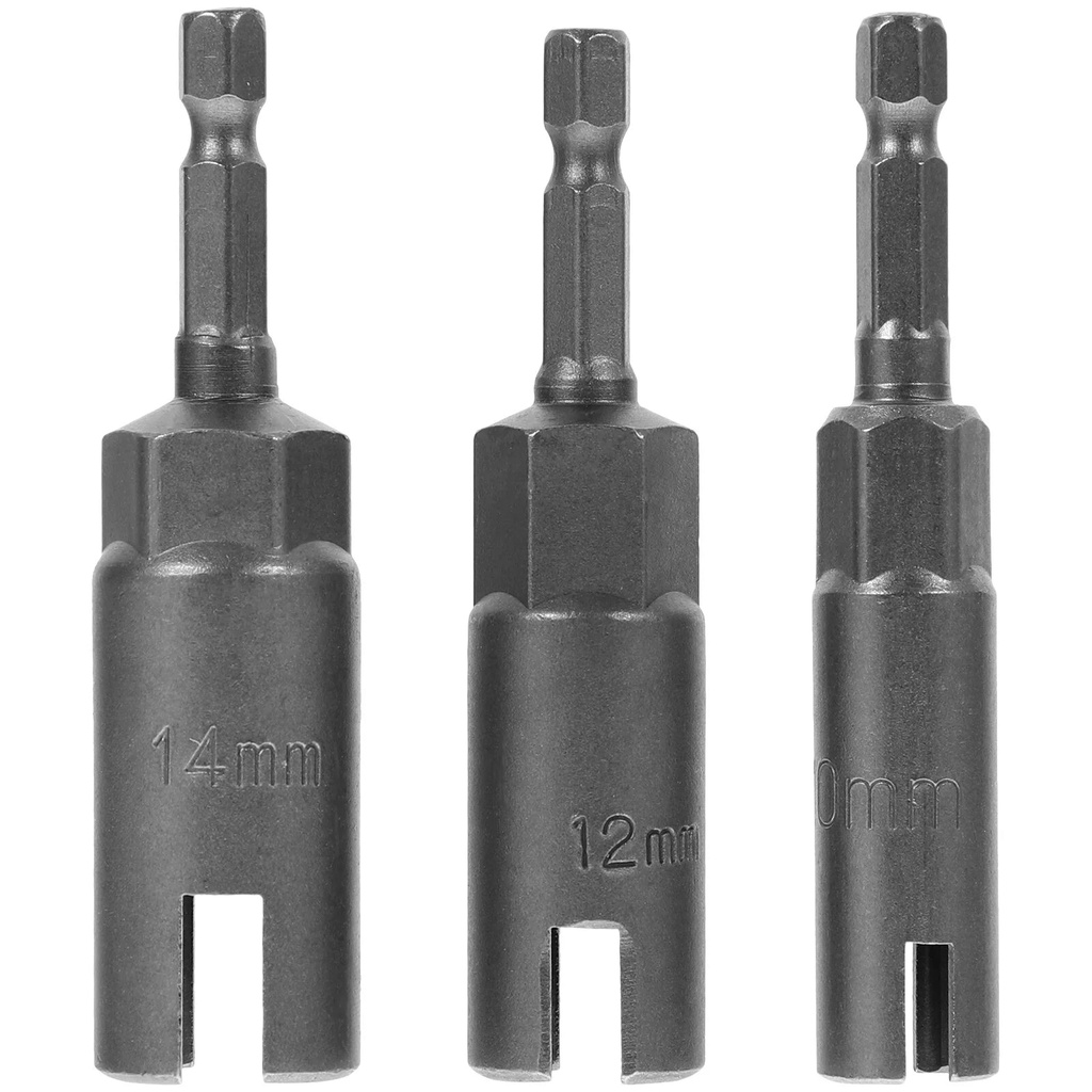 3Pcs Wing Nut Driver 1/4 Inch Handle Drill Adapter Wrench Tool Impact Nut Driver