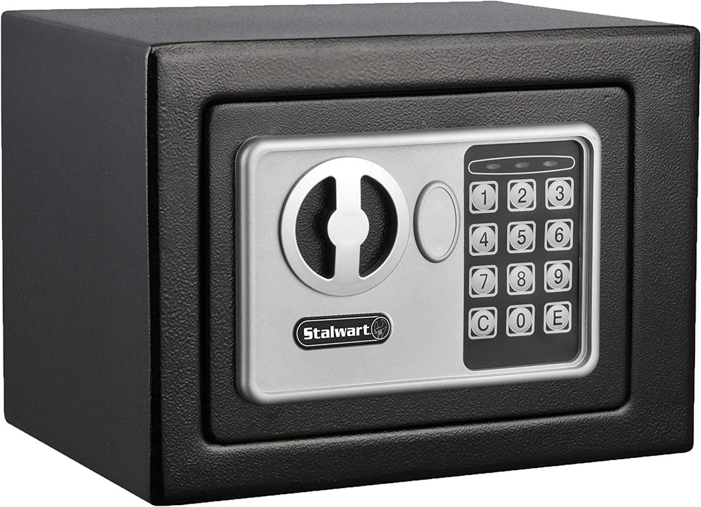 Digital Security Safe Box for Valuables- Compact Waterproof and Fireproof Steel