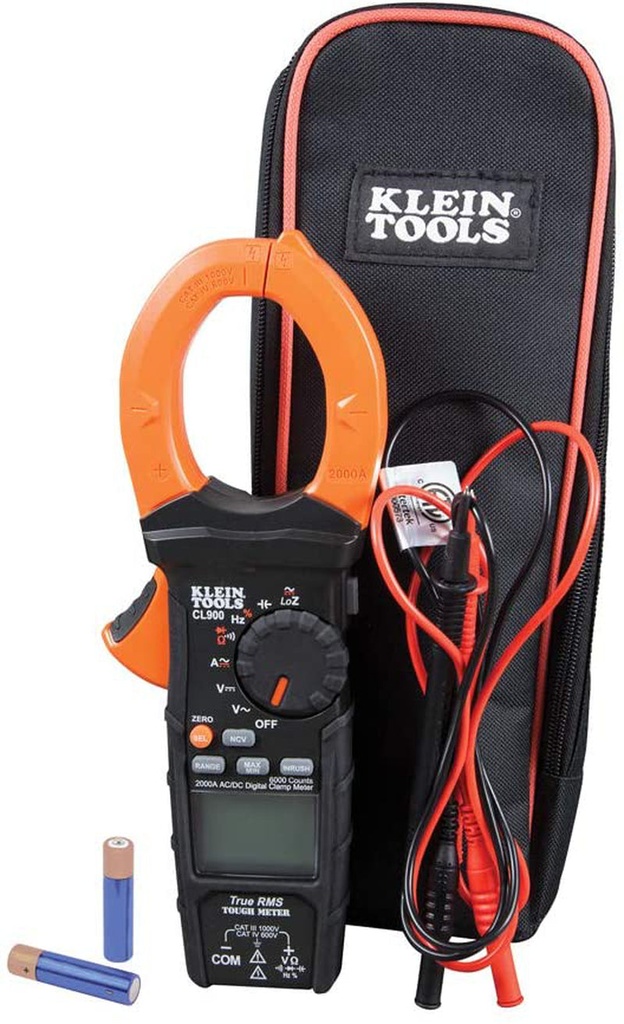 Klein Tools Digital Clamp Meter, Auto-Ranging TRMS, Low Impedance Mode, 2000 Amp