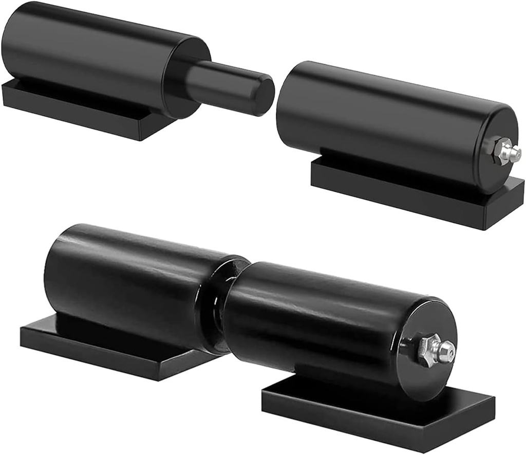 5 Inch Heavy Duty Gate Hinges-2 Pack Black Iron Door Hinges Barrel Style for Swing Gates,Trailer Ramp Gate 480 Lbs Capacity-Weld on Install