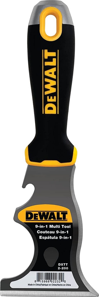 DEWALT 9-In-1 Painter'S Tool | Carbon Steel W/Black Nylon Handle | DXTT-2-200