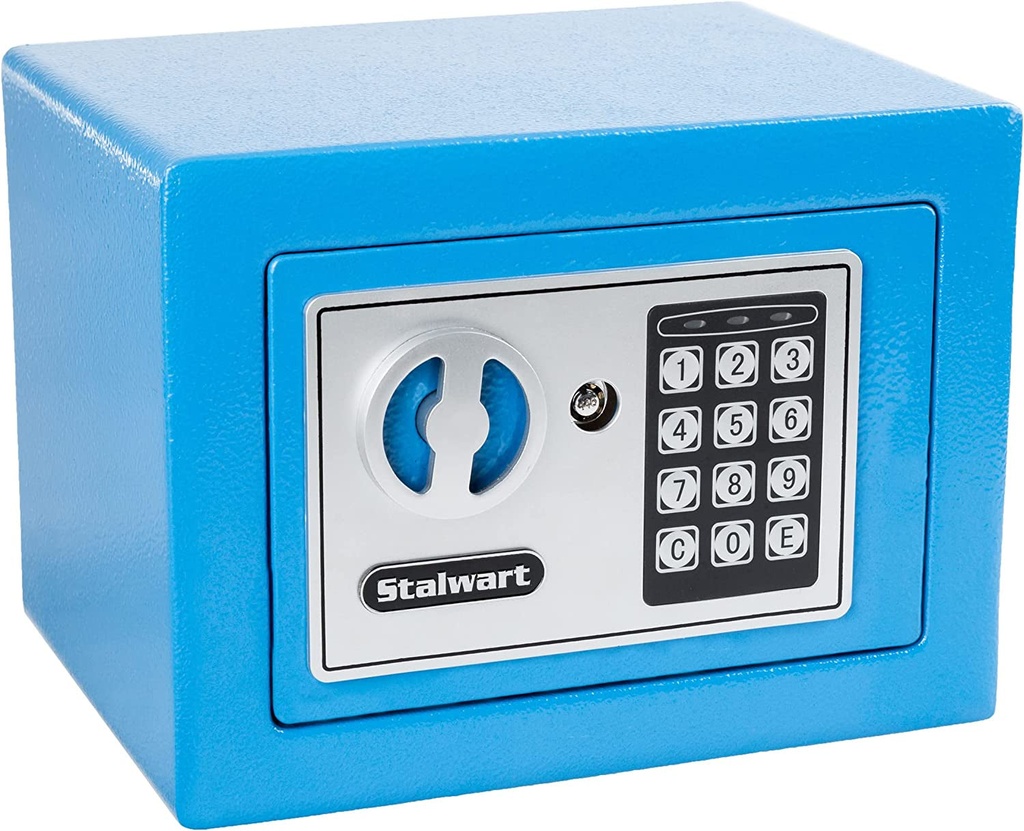 Digital Security Safe Box for Valuables- Compact Waterproof and Fireproof Steel