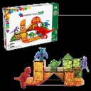 MAGNA-TILES Dino World 40 Piece Magnet Construction Set, the Original Magnetic Building Brand, Child Ages 3+