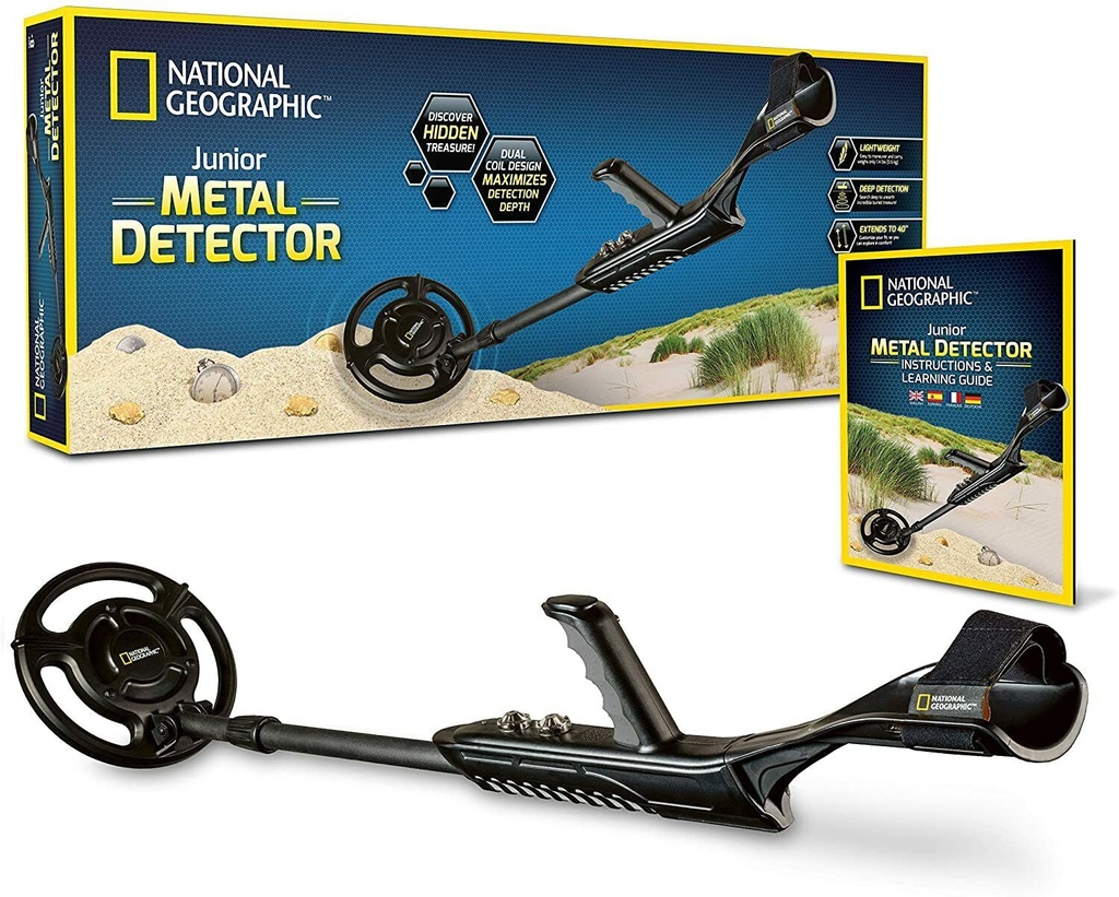 NATIONAL GEOGRAPHIC Junior Metal Detector –Adjustable Metal Detector for Kids