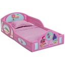 Trolls World Tour Plastic Sleep and Play Toddler Bed with Attached Guardrails By
