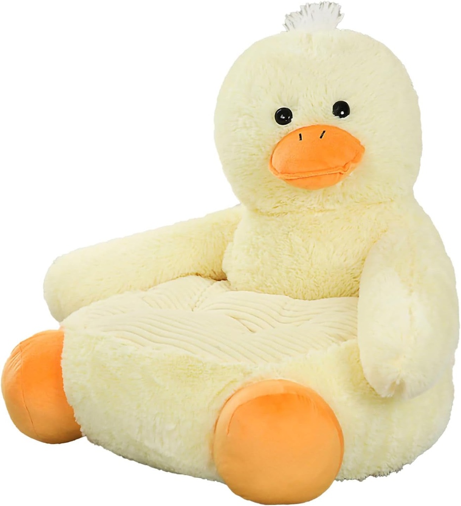 Toddler Chair, Cute Toddler Couch, Animal Shapes, Comfortable and Breathable, Toddler Chairs Comfy Doubles as a Seating Cushion and a Pillow(Duck Style50X50X45Cm成品)