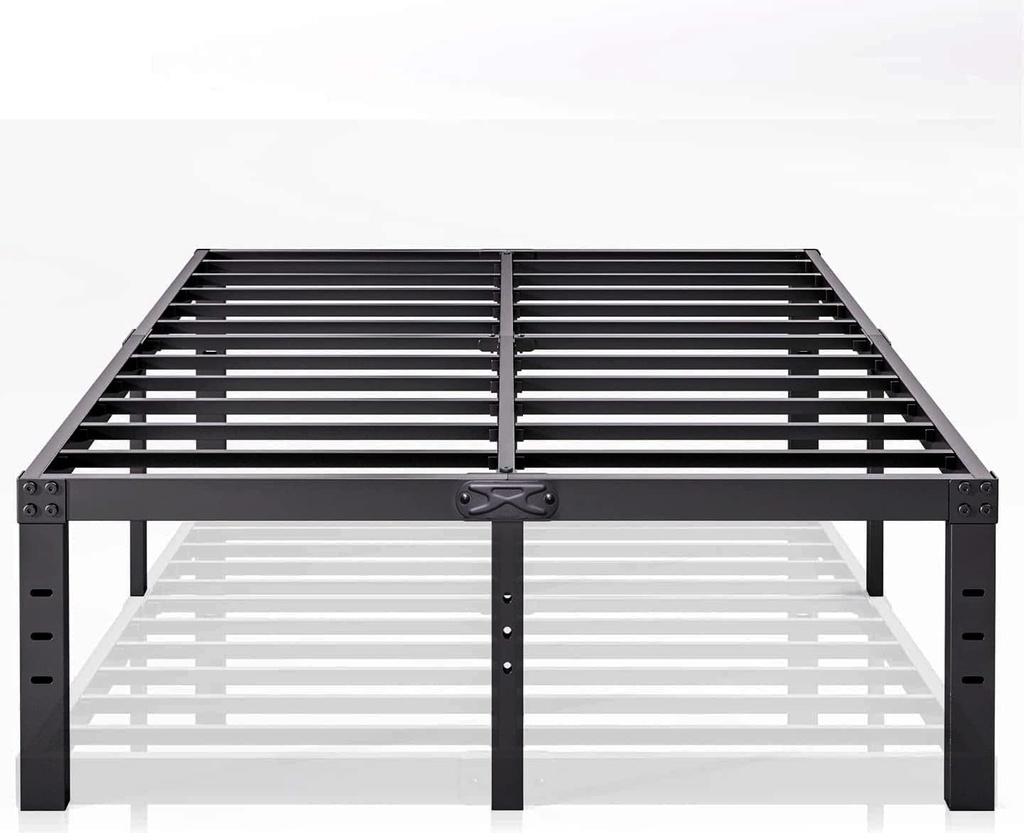 Bed Frame Full Size Storage 14 Inch Tall,Platform Metal Bedframe for Kids Boys Girls, Heavy Duty Slats Support,No Box Spring Needed, Easy Assembly, Noise Free, Black (Full, 14In)
