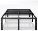 Bed Frame Full Size Storage 14 Inch Tall,Platform Metal Bedframe for Kids Boys Girls, Heavy Duty Slats Support,No Box Spring Needed, Easy Assembly, Noise Free, Black (Full, 14In)