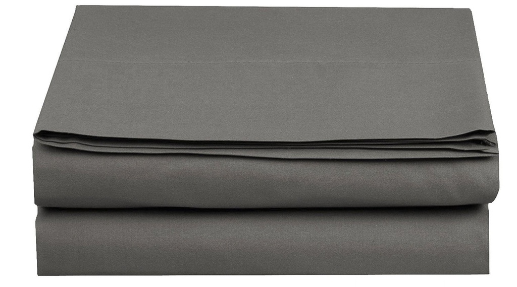 Flat Sheet ! - Set of 2 1500 Series Flat Sheet, King Size, Grey