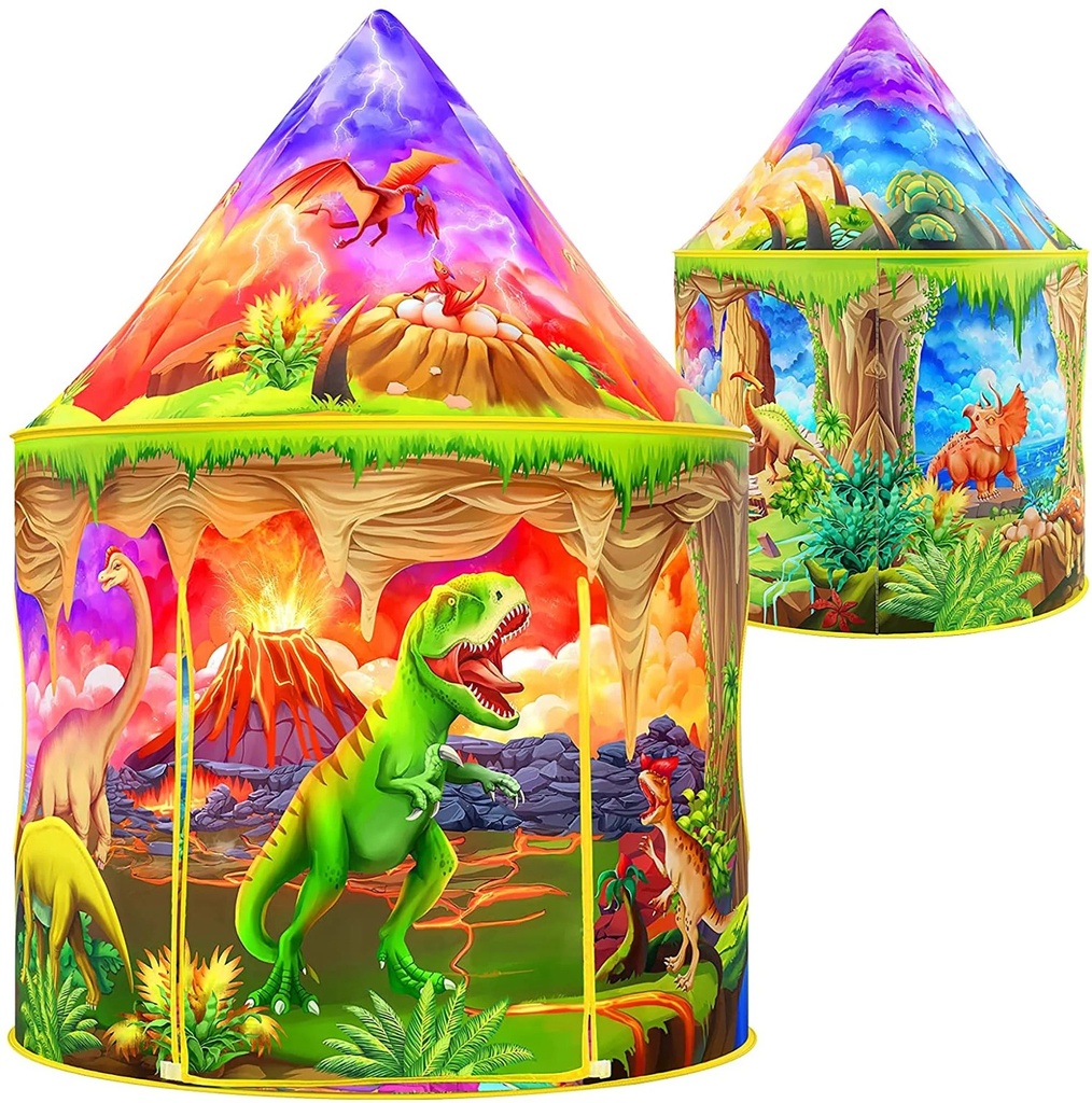 Wilwolfer Dinosaur Kids Play Tent Toys for 3-8 Years Boys Toddlers Birthday Gift Indoor & Outdoor Playhouse