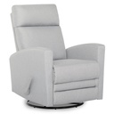 Dream on Me Chatham Swivel Gliding Recliner in Grey, FSC Certified, Durable Polyester Fabric