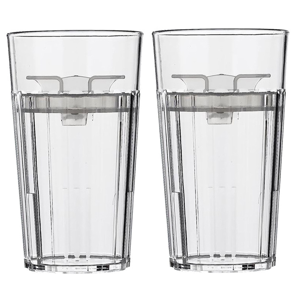 Reflo Smart Cup (Clear 2-Pack) Open Training Cup, Toddler Cup, No Suction 6Oz, 360 Control-Flow, USA MADE Premium High-Impact Plastic