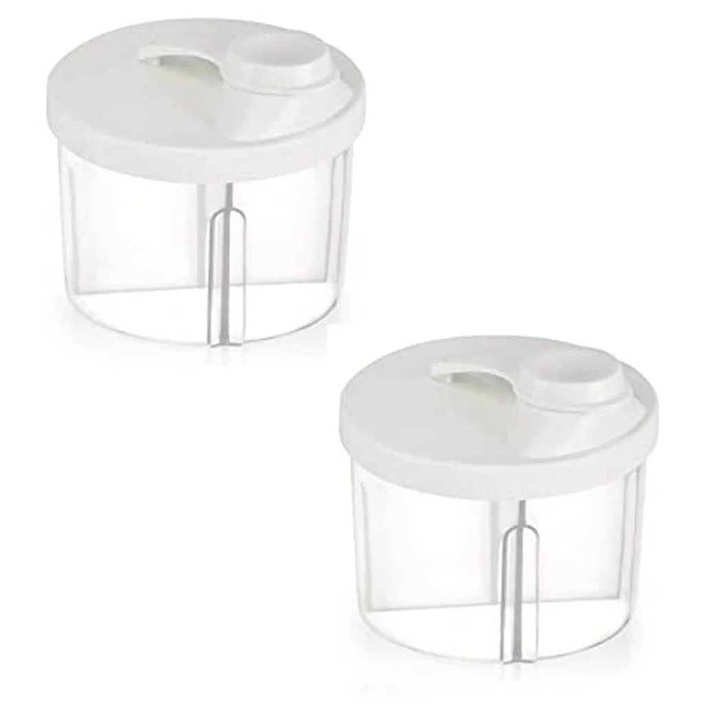 2PCS Baby Four-Compartment Milk Snack Storage Dispenser