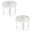 2PCS Baby Four-Compartment Milk Snack Storage Dispenser