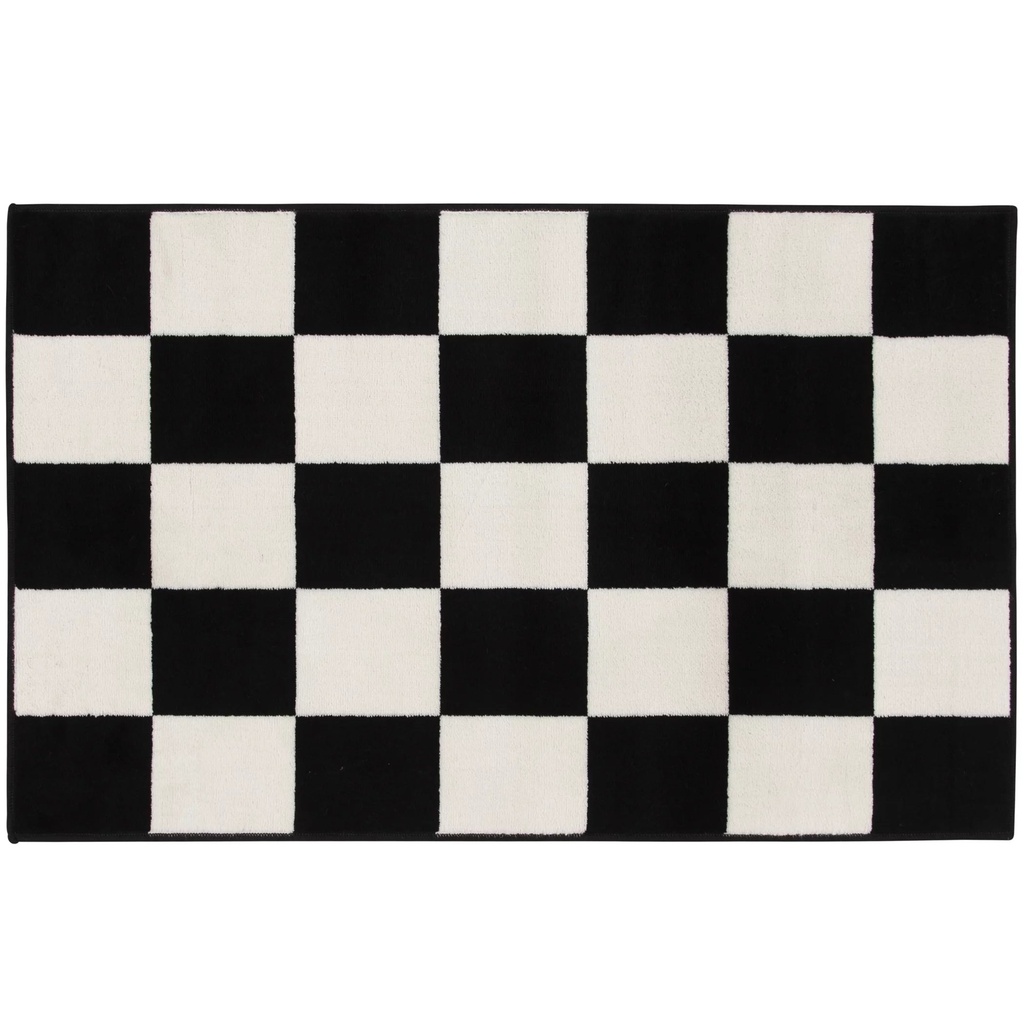 Mainstays 36"X56" Black and White Check Indoor Area Rug
