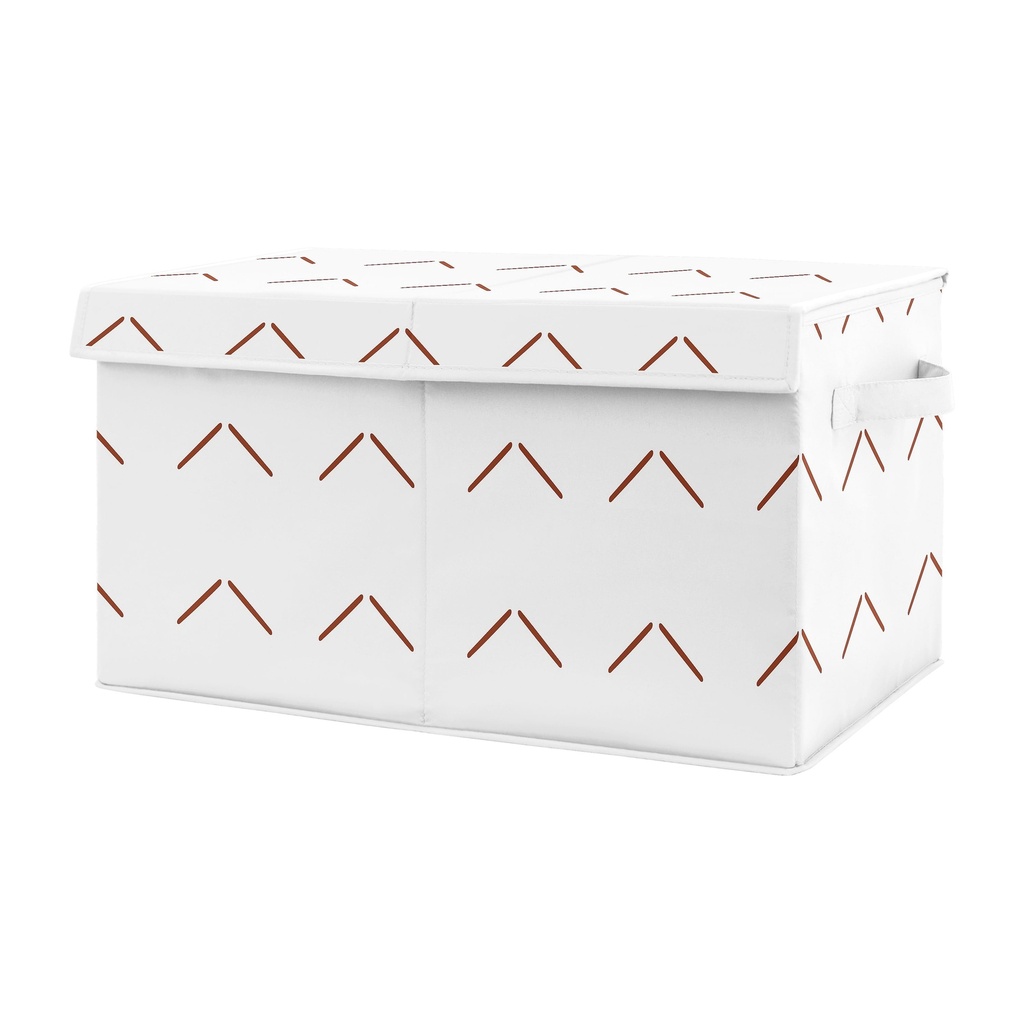 Mod Dinosaur Orange Arrow Storage Fabric Toy Box by Sweet Jojo Designs
