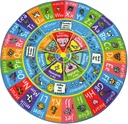 KC Cubs Playtime Collection ABC Alphabet, Seasons, Months and Days of the Week Educational Learning & Game round Circle Area Rug Carpet for Kids and Children Bedrooms and Playroom