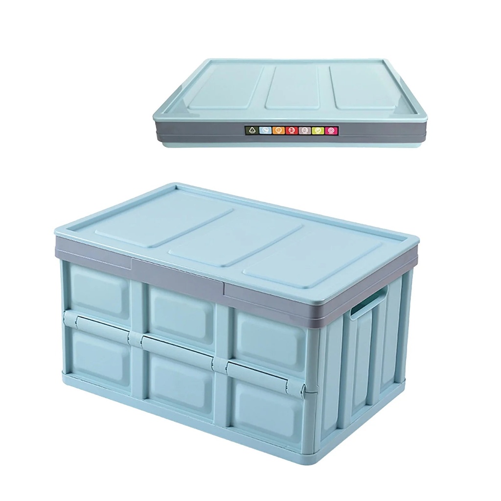 ZJWJJ Storage Bag 30L Thickened Car Folding Storage Box Large Capacity Easy Carry Storage Box Storage Plastic Stackable Storage Bins for Room House Store