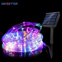 DAYBETTER Solar Rope Lights,Outdoor 33Ft 100 Leds Multi-Color Waterproof for outside Tree Fence Yard Christmas Lighting Decoration