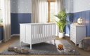 Child Craft Atwood Euro Crib and Dresser 2 Piece Nursery Set, Includes 3-In-1 Convertible Crib and 3-Drawer Dresser (Matte White)