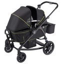 Pamo Babe Unisex 2-Seat Wagon Stroller Folding Stroller with Adjustable Canopy, 6 Months - 5 Years Old