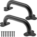 Barn Door Pull Handle, 8.2 Inch Heavy Duty Metal Gate Handle for Sliding Barn Door, Cabinet, Closet, Black, 2 Pack
