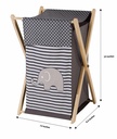 Bacati - Elephants Nursery Storage Items, White/Grey