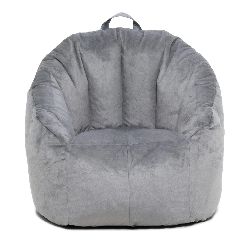 Big Joe Joey Bean Bag Chair, Plush, Kids/Teens, 2.5Ft, Gray