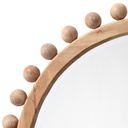 Alden Décor Orion round Wood Mirror, Natural Natural Brown