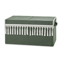 Boho Fringe Dark Green and Ivory Storage Fabric Toy Box Girl Boy Unisex by Sweet Jojo Designs