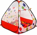 Kids Polka Dot Theme Ball Pit Play Tent, Indoor/Outdoor Pop-Up Toy House, Extra Roomy, Easy Assembly - Balls Not Included