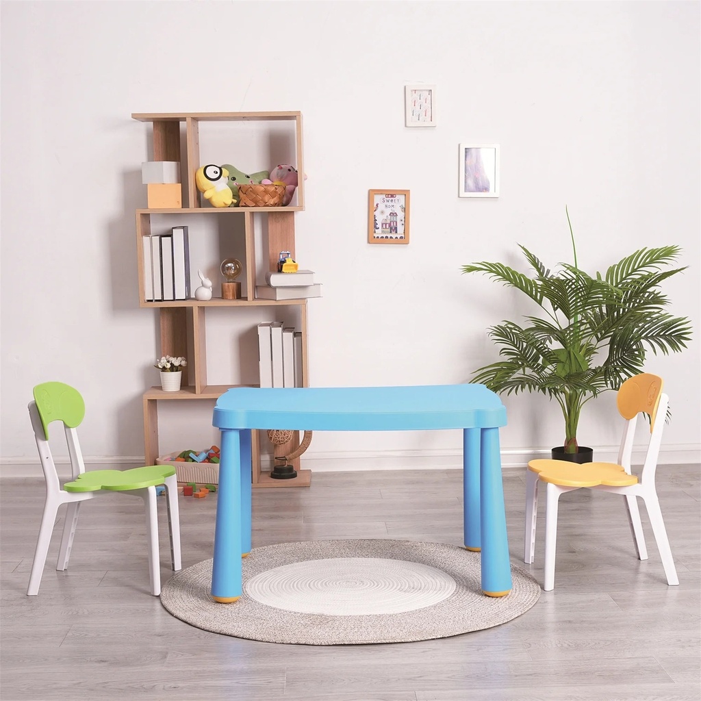 Smuxee Kids Table and Chairs Set with 2 Toddler Chairs and 1 Table,Indoor Toddler Furniture,3 Color