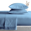 1000 Thread Count RV Fitted Sheet 30X76" Cot Bed Size Mediterranean Blue Solid Egyptian Cotton Soft and Smooth Bed Sheets for Campers, RV Bunk and Truck Sleeper with 6 Inch Deep Pocket