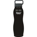 Healthy Human Stainless Steel Curve Water Bottle | 100% BPA Free Thermos for Kids & Adults | Double Walled Vacuum Insulated | Metal Bottles with Leak Proof Lid (21 Oz/ 621 ML, Pure Black)