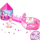 Wilwolfer 3Pc Girls Princess Castle Ball Pit for 3 6 Years Kids Toddlers Play Tent with Crawl Tunnel Indoor Outdoor