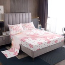 YST Kawaii Animal Bed Set for Kids Cartoon Piggy Pig Bed Sheets Set, Pink Flowers Florals Sheet Set Twin Cute Polka Dots Sheets, Chic Cherry Blossoms Top Sheet 3Pcs