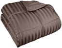 Superior Striped Reversible down Alternative Comforter, Charcoal, Full/Queen