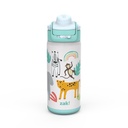 Zak Designs Lincoln 14Oz Stainless Steel Double Wall Insulated Water Bottle with Leak-Proof Design, BPA Free Reusable, Convenient Carry Handle for Travel, Safari
