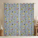 Truck Blackout Curtains, Cartoon Cars Curtains for Kids, Suburb Landscape Window Curtains, Roadway Road Map Darkening Curtains, Highway Traffic Vehicle Curtains Drapes Bedroom Decor, Grey 42"X63"