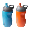 Tommee Tippee Insulated Sportee Bottle, 9Oz, 12+ Months, Trainer Sippy Cup for Toddlers, Spill-Proof, Easy to Hold Handle, Orange & Blue, Pack of 2