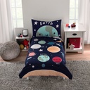 Parent'S Choice Space Glow-In-Dark 3-Pc Toddler Bed Set, Comforter, Sheet, Pillowcase