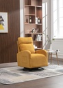 Cosotower Upholstered Swivel Glider.Rocking Chair for Nursery in Yellow.Modern Style One Left Bag