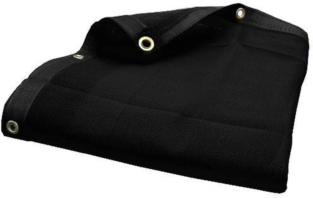 8'X16' (Black) Heavy Duty Mesh Tarp Net Sail Sun Shade Awning and Fence Screen Patio and Canopy Cover