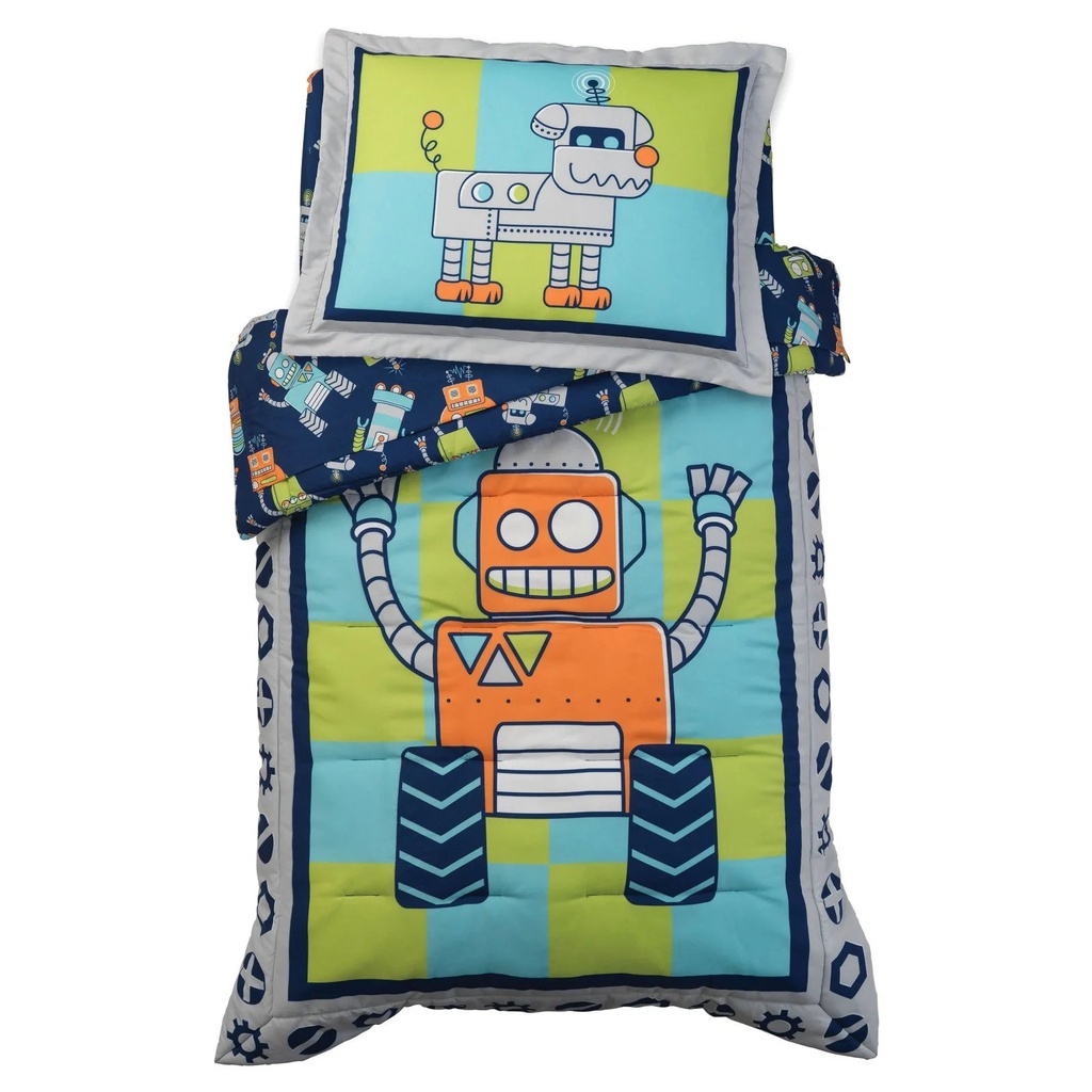 4 Piece Robot Comforter Set by Kidkraft