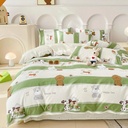 Morromorn Twin Duvet Cover Cotton for All Seasons, 3 PCS Bed Set Cute Bedding Sets, 1 Comforter Cover 2 Pillow Cases, Soft Breathable Green for Boys Girls Kids Teen Toddlers (Cute Dog, Twin/Twin XL)
