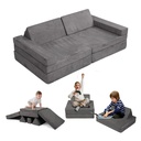 OOOK 8 Pcs Modular Kids Play Couch,Toddler Couch Sofa for Bedroom and Playroom Furniture,Imaginative Furniture Play Set for Creative Kids